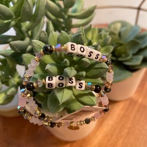 Little words project Letter bracelet ~ Boss ~ NWT
